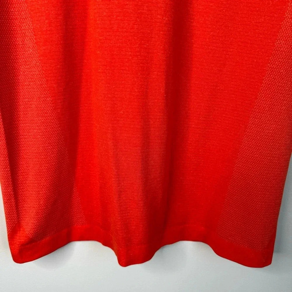 Lululemon Men's Orange Metal Vent Tech Athletic Short Sleeve Shirt - Picture 11 of 13
